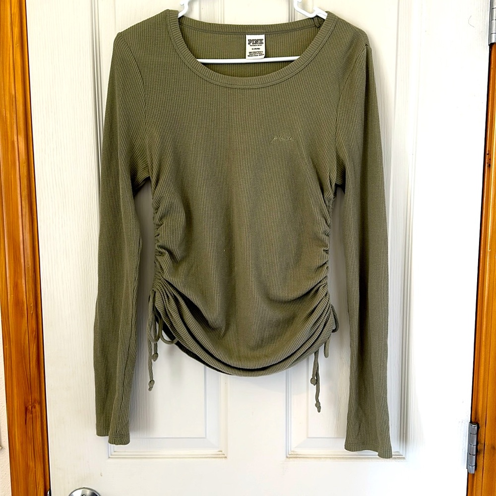 Pink Victoria Secret long sleeve tee - Picture 3 of 4